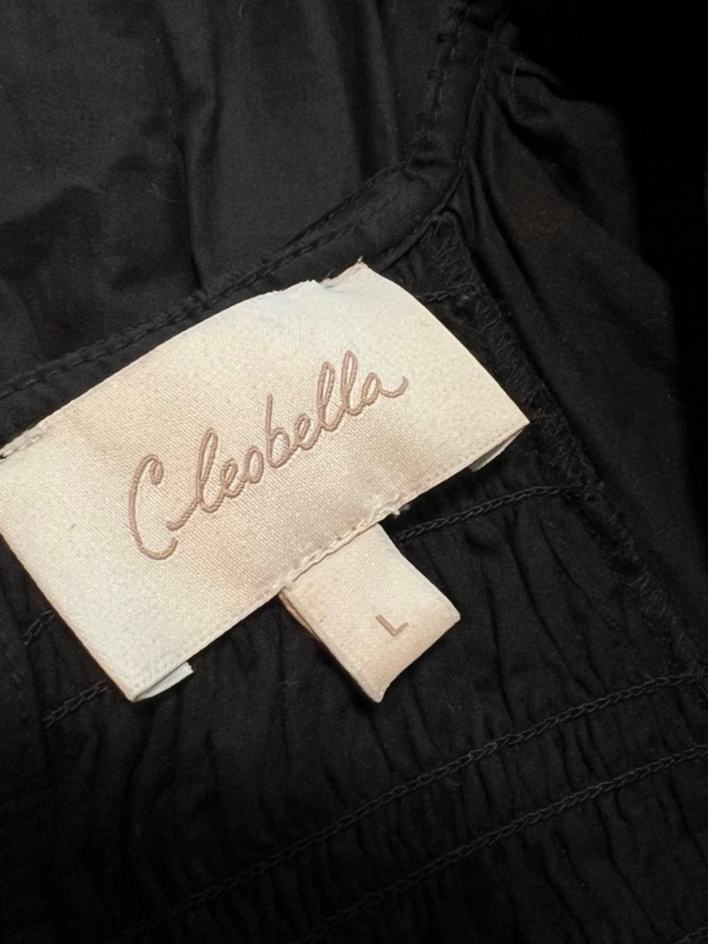 Cleobella womens LBD black short sleeve short dress bow large coquette cute 🖤 - Picture 4 of 5
